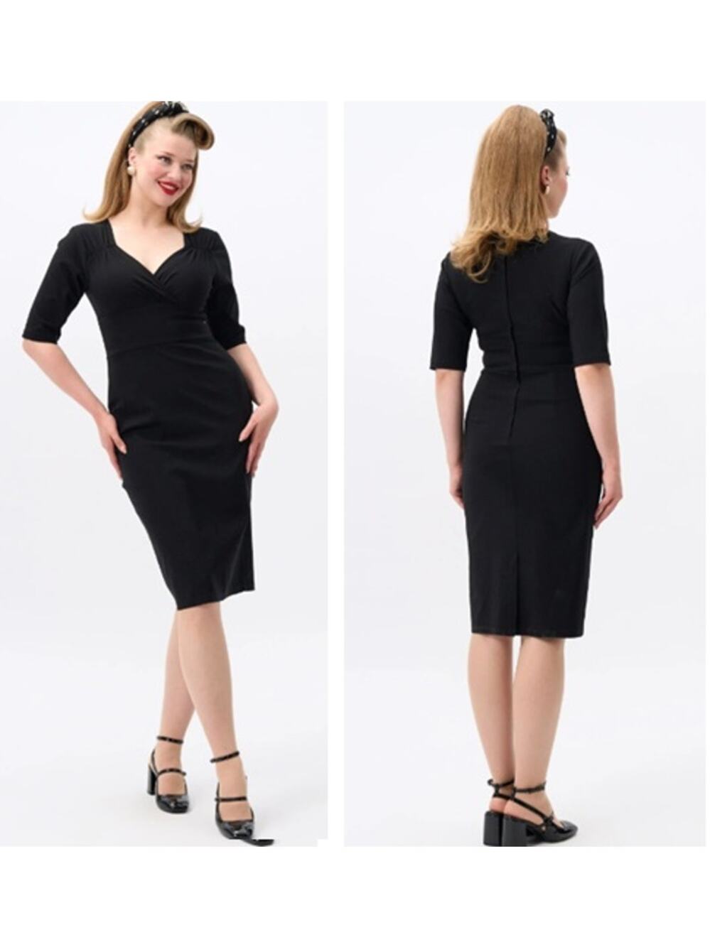NWT Rock Steady Trixie Black Pencil Sheath Dress Womens Plus Sze 3X Black Formal